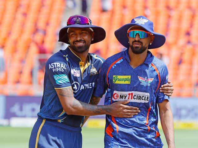 Hardik Pandya and Krunal Pandya click a picture together before an IPL Match