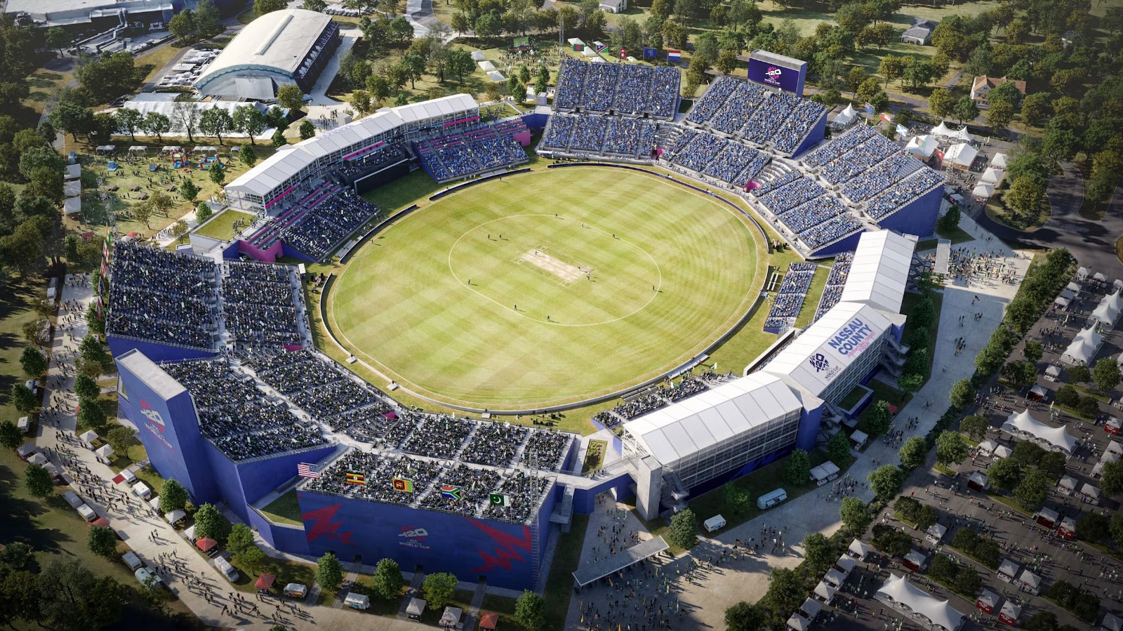 A render of the Nassau Cricket Stadium in New York