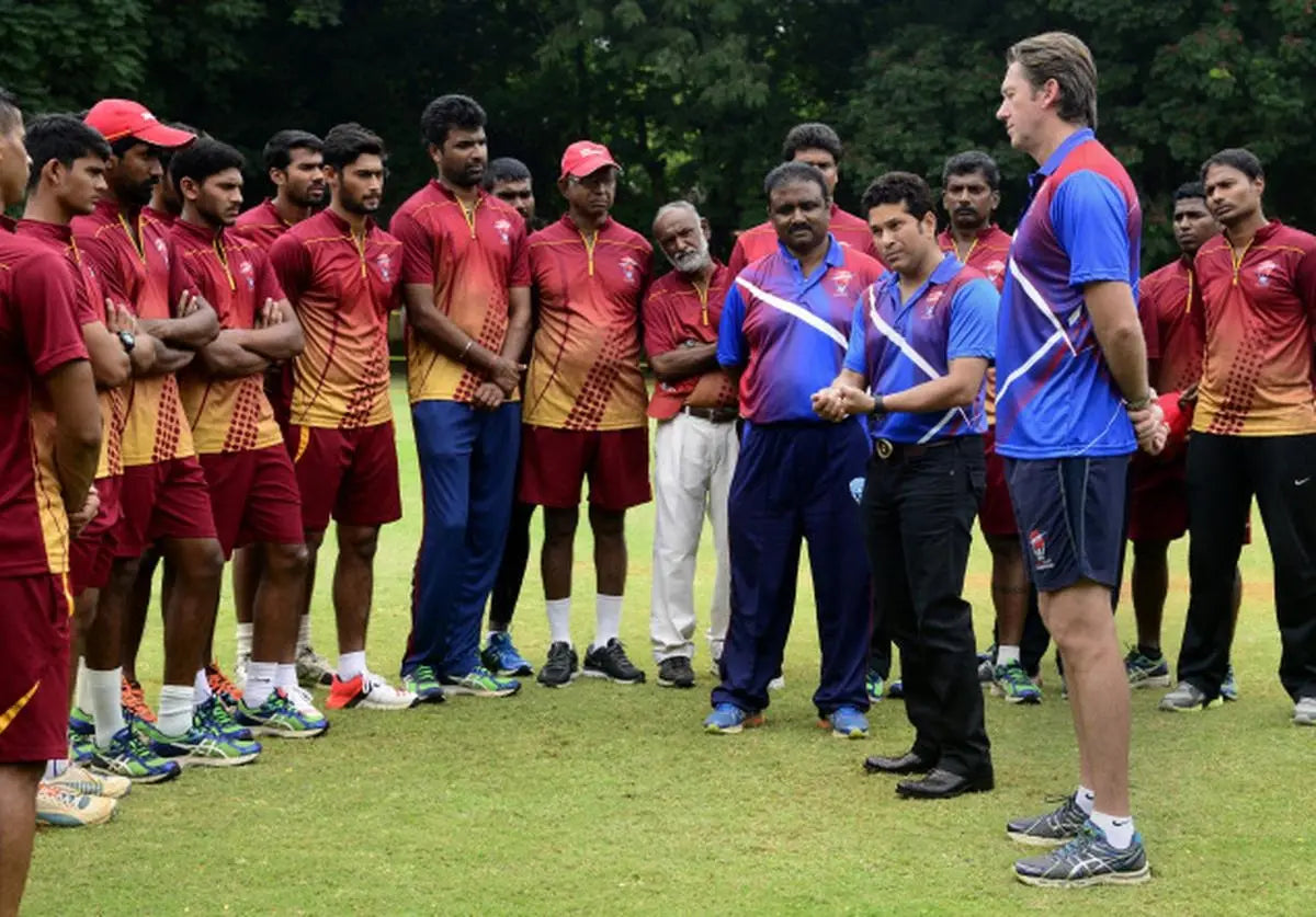A Training session at the MRF Pace Academy with Glenn McGrath