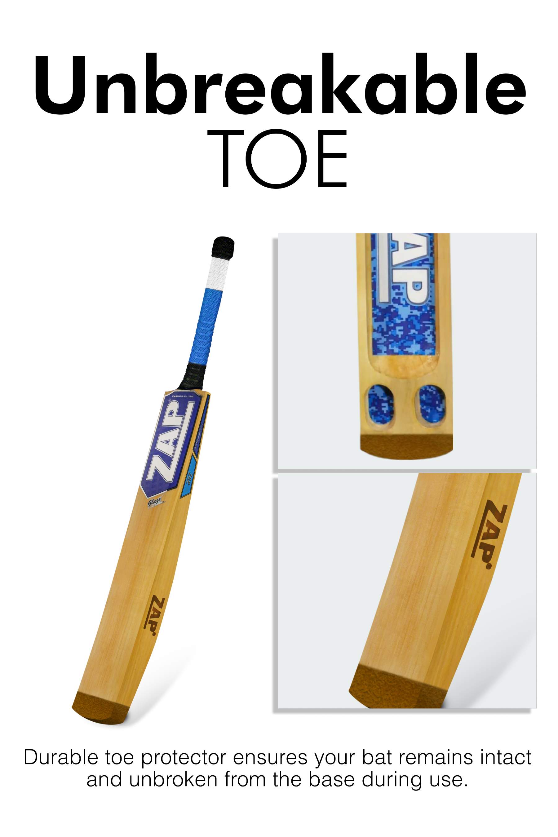 ZAP Glaze Scoop Hard Tennis Cricket Bat