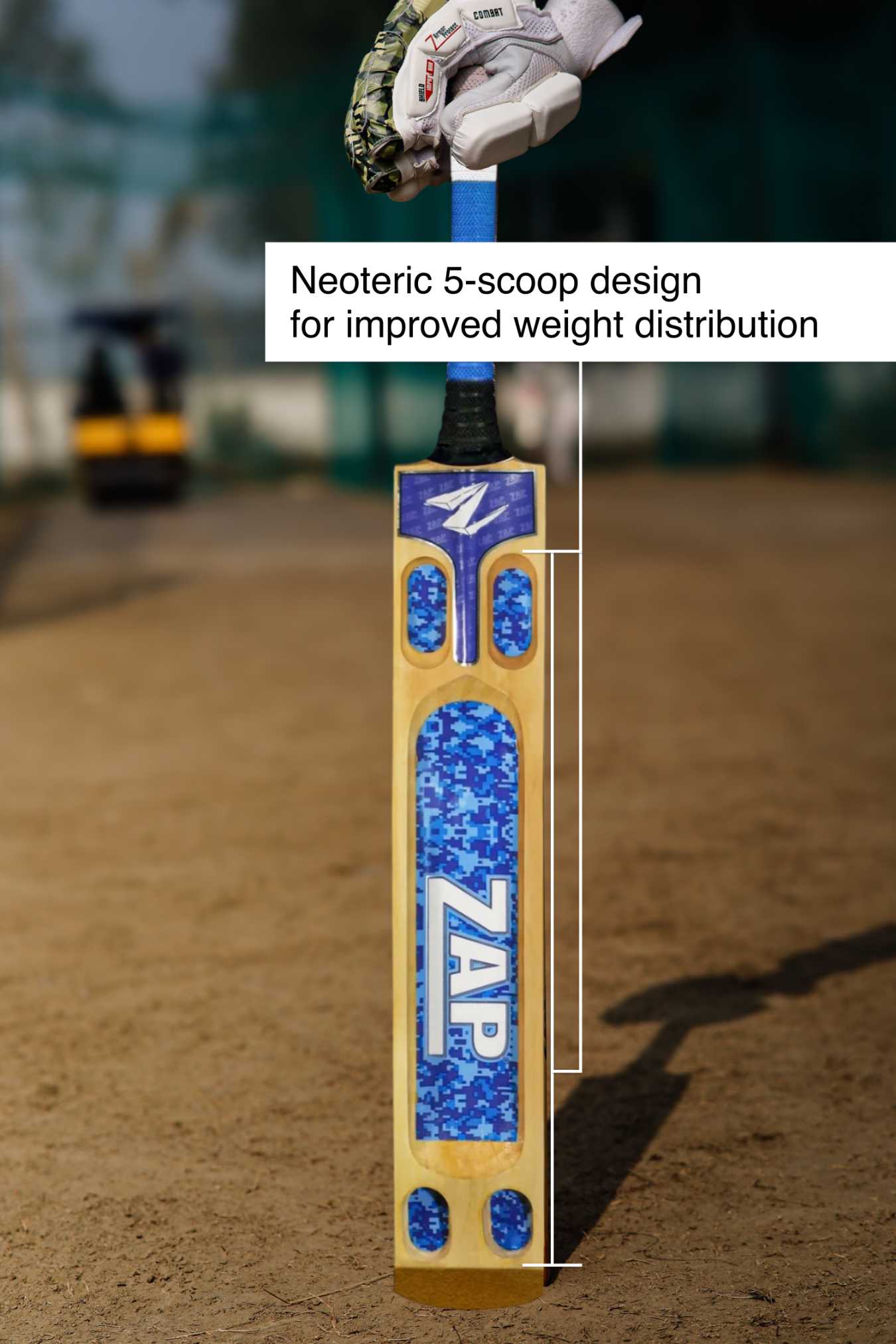 ZAP Glaze Scoop Hard Tennis Cricket Bat