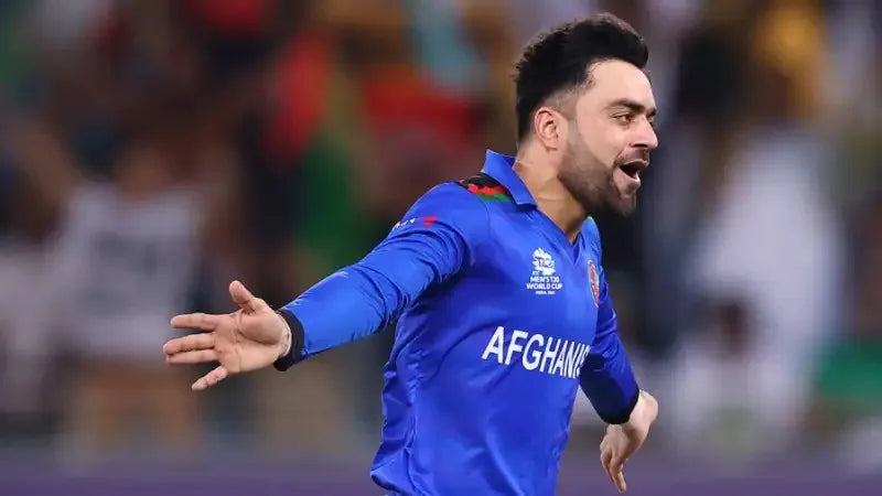 Rashid Khan celebrating a wicket