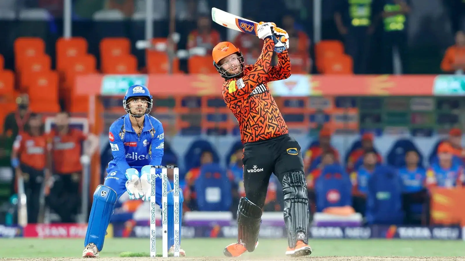 Henrik Klaasen batting against the Mumbai Indians