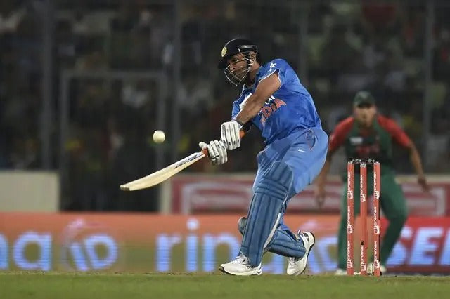 MS Dhoni finishing off a match against Bangladesh