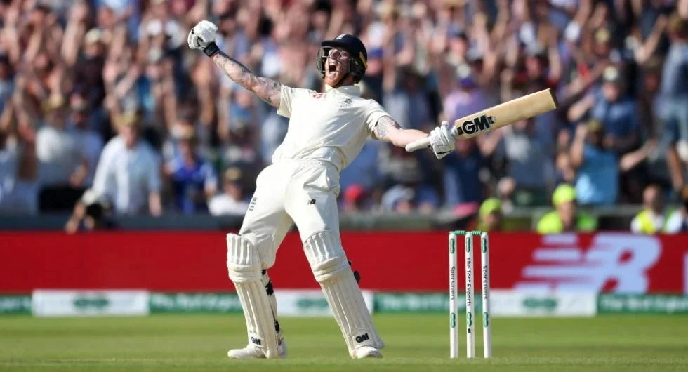 Ben Stoke celebrates after winning the Headingley test match in the Ashes vs Australia