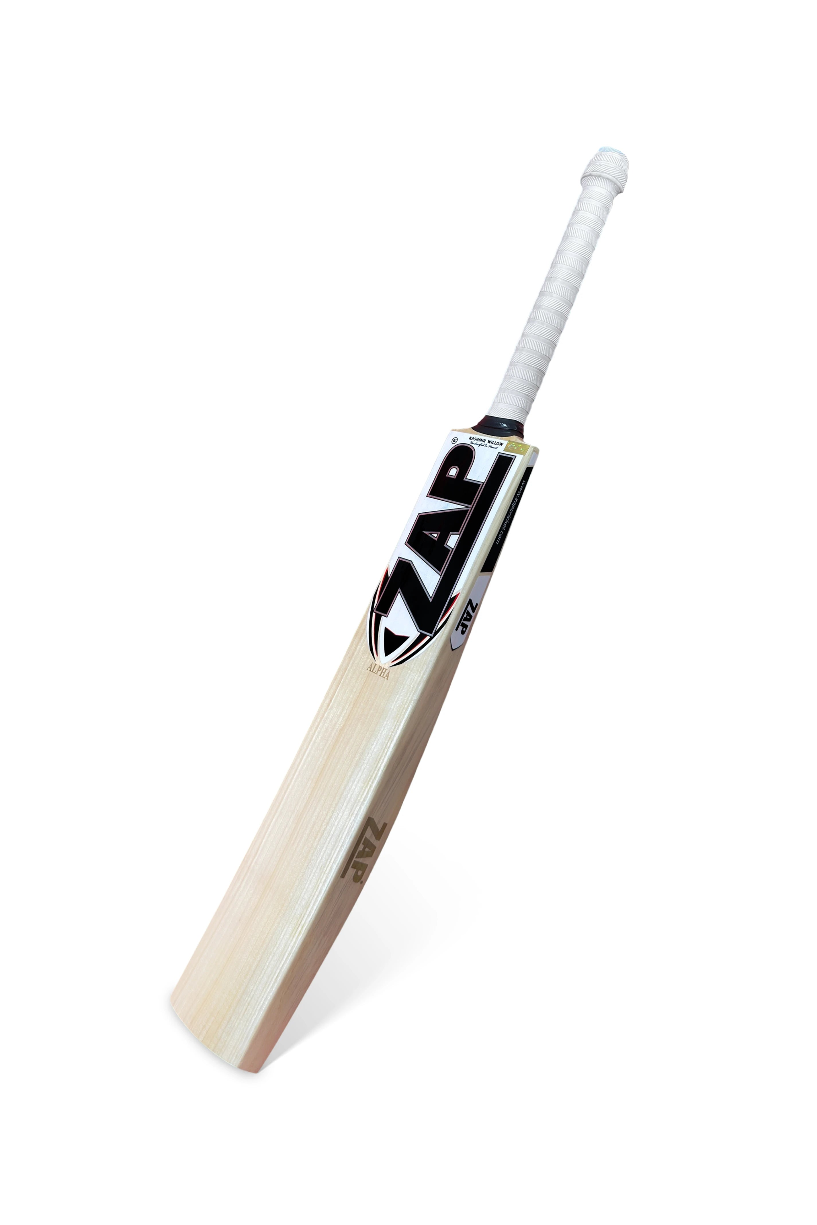 ZAP Alpha White Sticker Kashmir Willow Cricket Bat