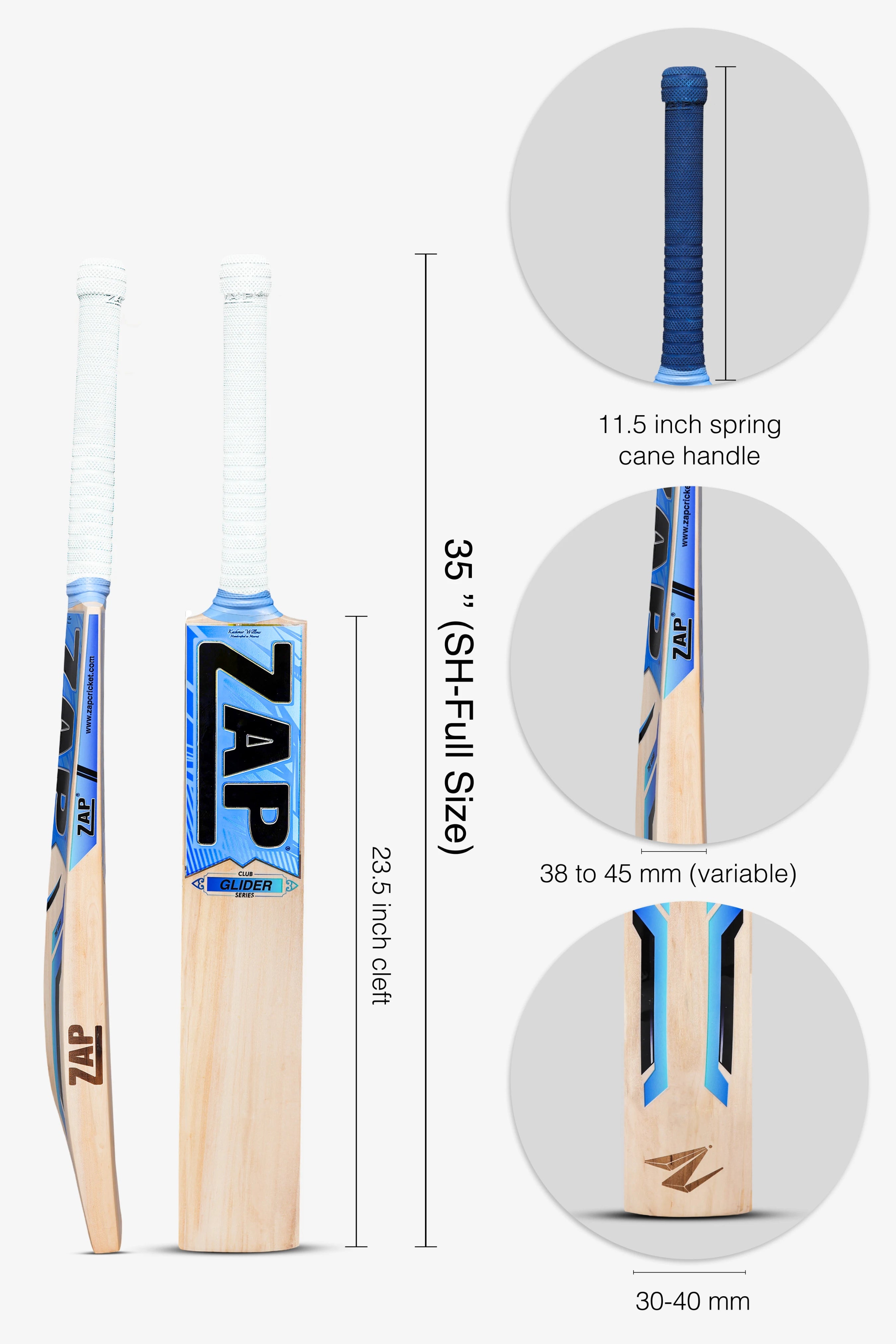 ZAP Glider Kashmir Willow Bat